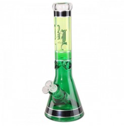 Green Black Leaf Beaker Bong Ice